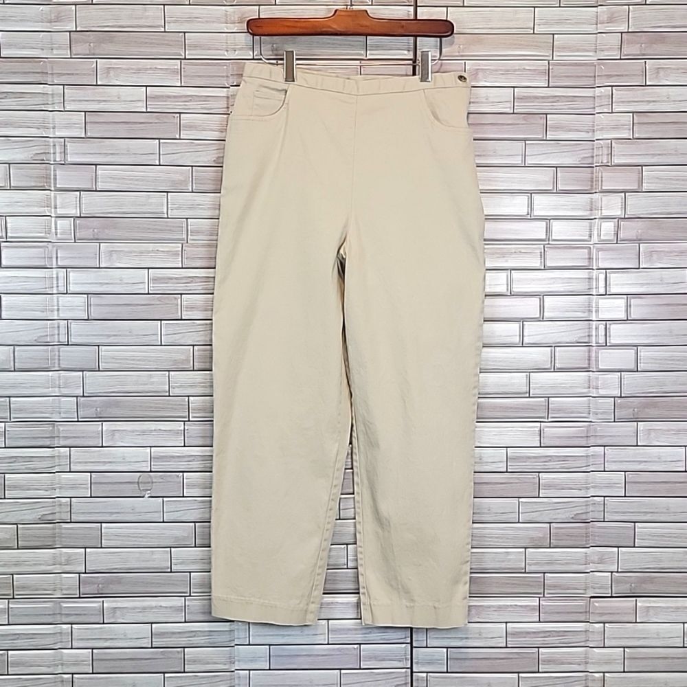 Crazy Horse high rise slim ankle pant in ivory Size 14P